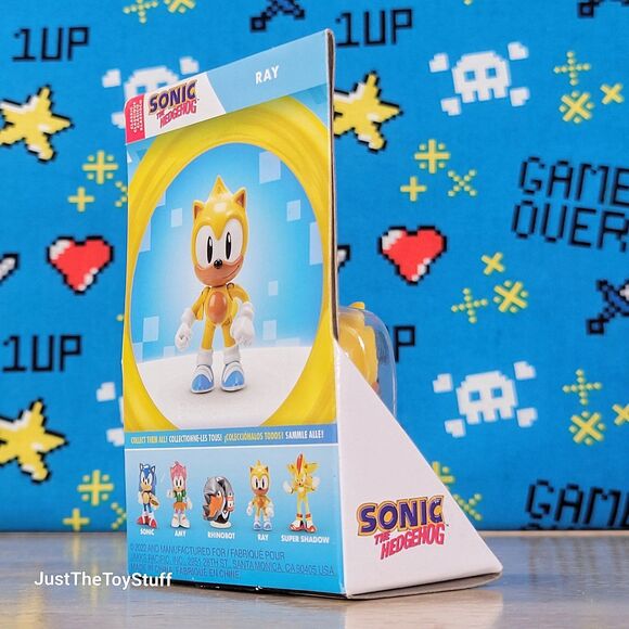 Jakks Classic Sonic the Hedgehog Ray 2.5" Collectible Video Game Figure New - Picture 3 of 11